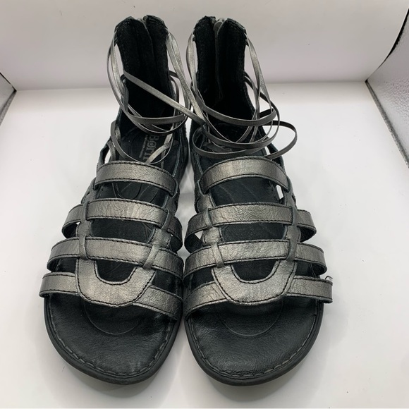 Born Women's Angeles Sandles Metallic grey size 7M ankle strappy Sandals - Picture 4 of 8